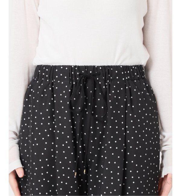 Spick and Span「《WEB限定》ドットプリントイージーストレートパンツ」|スラックス|