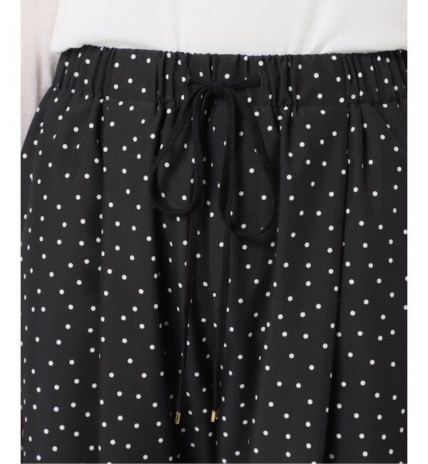 Spick and Span「《WEB限定》ドットプリントイージーストレートパンツ」|スラックス|