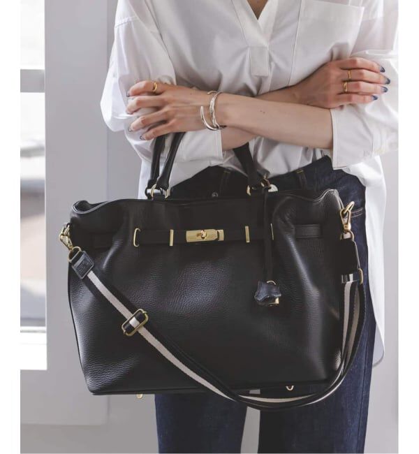 NOBLE「《追加17》MILOS/ミロス 金具付きトート」|トートバッグ|ブラック