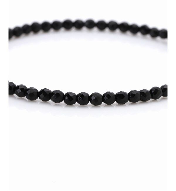 Lilas by Spick&Span「ゴールドビーズ4Pオニキスブレスレット K10」|ブレスレット・バングル|