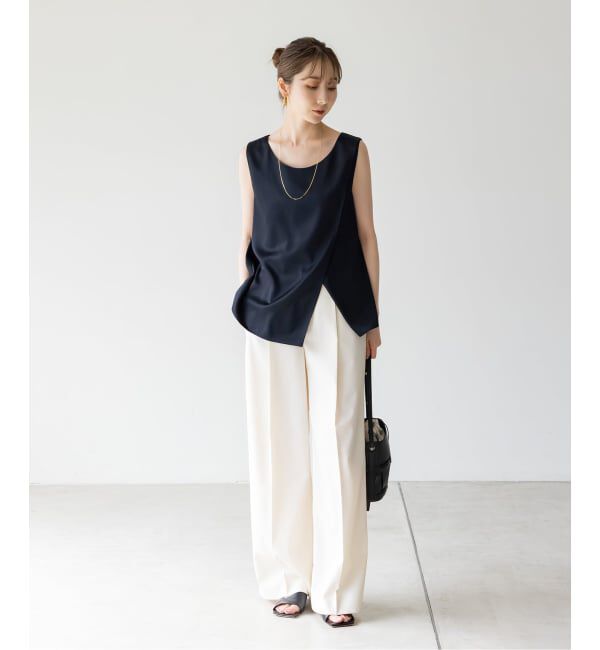 NOBLE「【洗える】ルナサテンレイヤードブラウス」|シャツ・ブラウス|