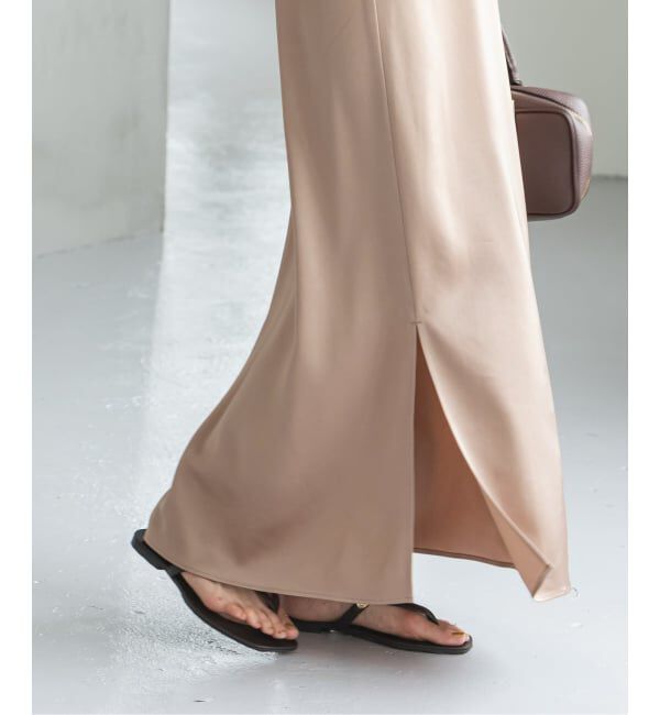 NOBLE「【洗える】ルナサテンコンフォートキャミワンピース」|ワンピース|