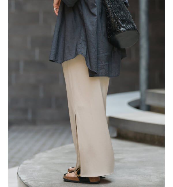 Spick and Span「《追加》サテンイージースカート」|スカート|