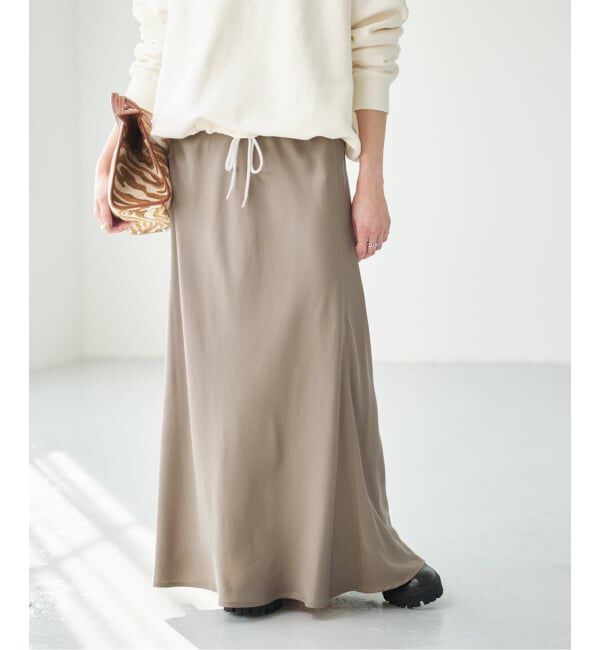 Spick and Span「ウォッシャブルキュプラ マキシスカート」|スカート|