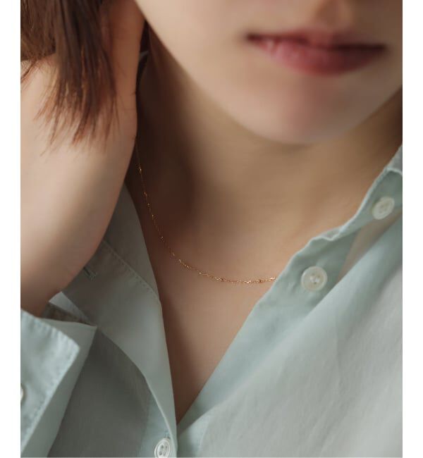 Lilas by Spick&Span「スタッドチェーンネックレス K18」|ネックレス|