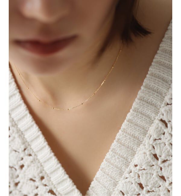 Lilas by Spick&Span「スタッドチェーンネックレス K18」|ネックレス|