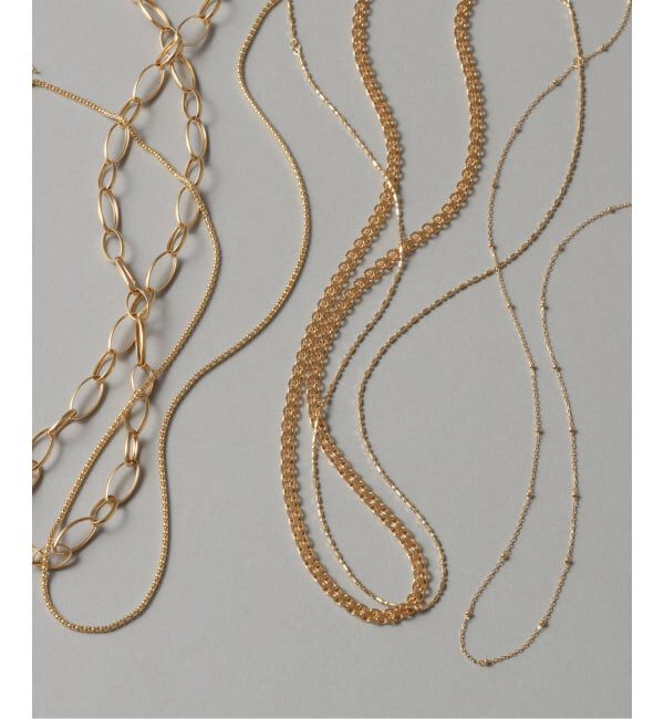 Lilas by Spick&Span「スタッドチェーンネックレス K18」|ネックレス|