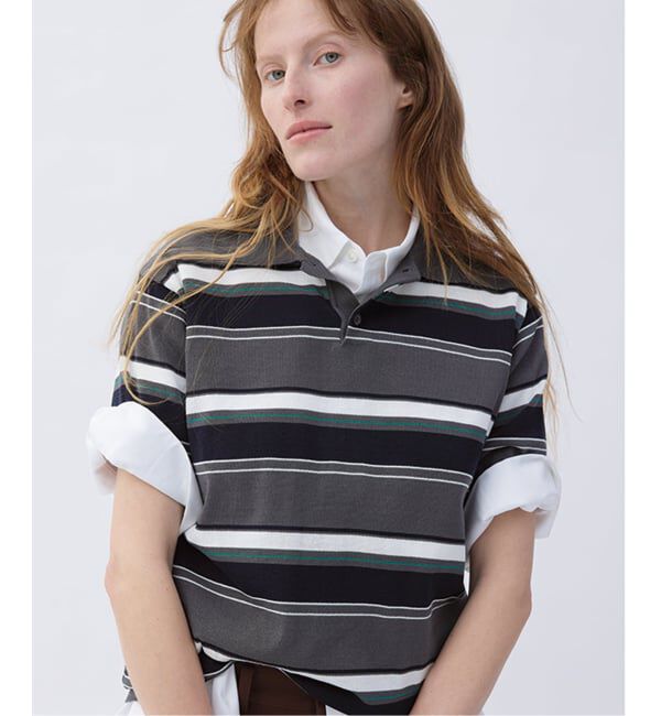 Glyph「《一部店舗+WEB限定》Glyph Multi Border Knit Poloshirt」|ニット・セーター|