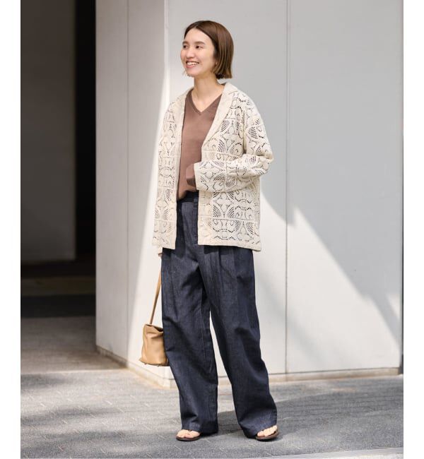 FRAMeWORK「≪予約≫リネン混リアクティブデニムパンツ」|スラックス|