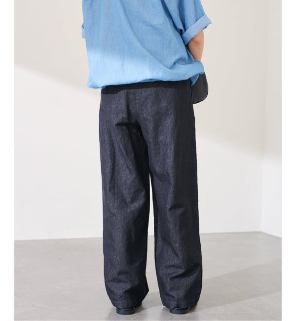 FRAMeWORK「≪予約≫リネン混リアクティブデニムパンツ」|スラックス|