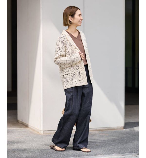 FRAMeWORK「≪予約≫リネン混リアクティブデニムパンツ」|スラックス|