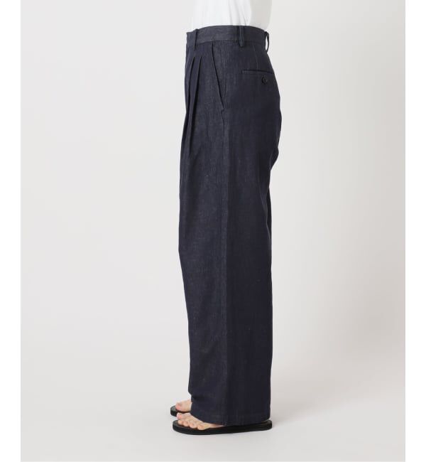 FRAMeWORK「≪予約≫リネン混リアクティブデニムパンツ」|スラックス|