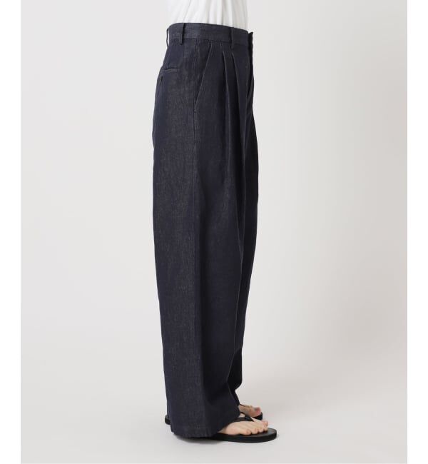 FRAMeWORK「≪予約≫リネン混リアクティブデニムパンツ」|スラックス|