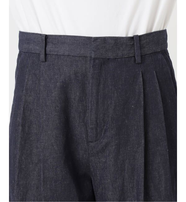 FRAMeWORK「≪予約≫リネン混リアクティブデニムパンツ」|スラックス|