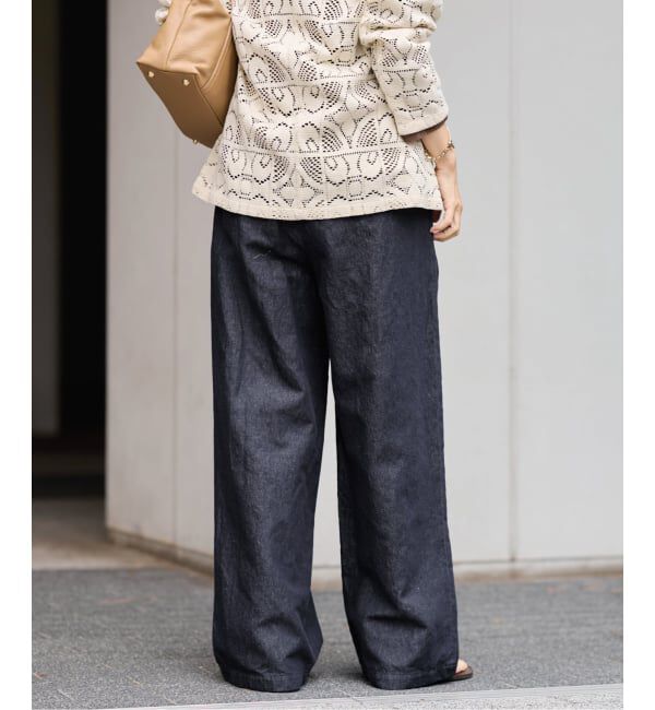 FRAMeWORK「≪予約≫リネン混リアクティブデニムパンツ」|スラックス|