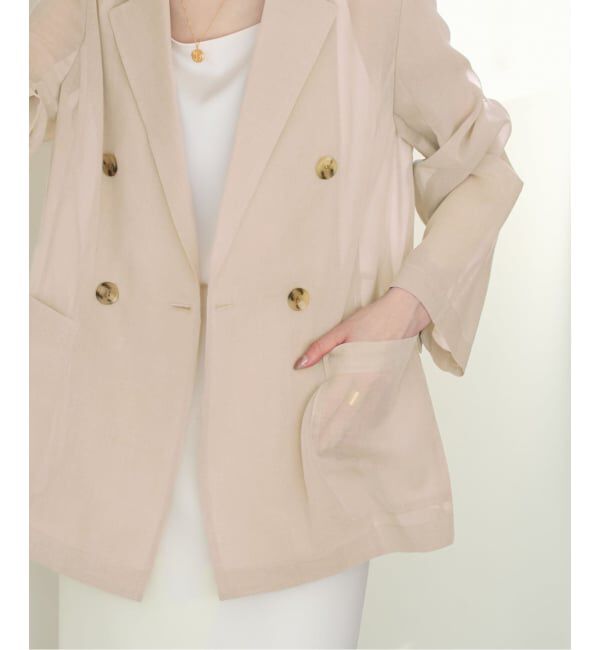 NOBLE「《追加予約・新色》スリットスリーブシアージャケット」|テーラードジャケット|