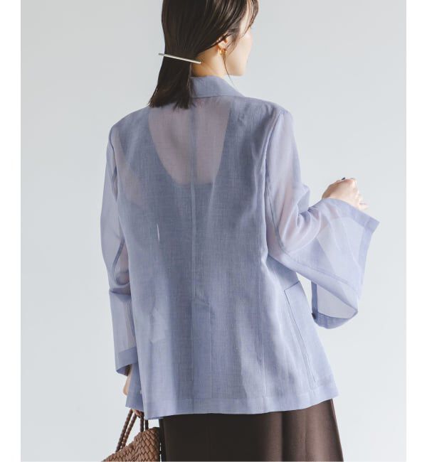 NOBLE「《追加予約・新色》スリットスリーブシアージャケット」|テーラードジャケット|