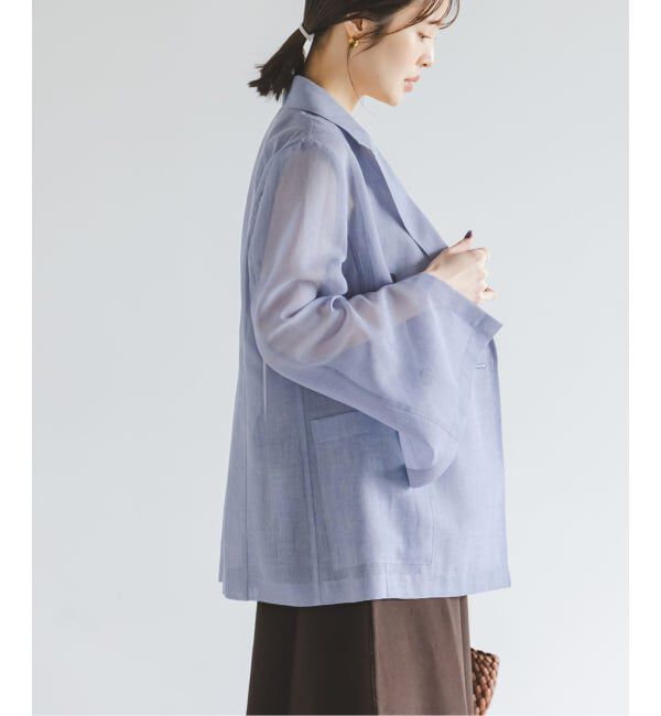 NOBLE「《追加予約・新色》スリットスリーブシアージャケット」|テーラードジャケット|