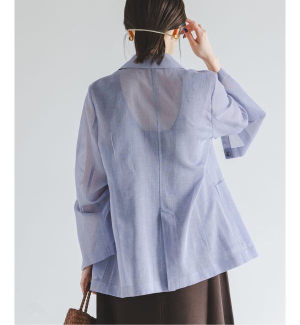 NOBLE「《追加予約・新色》スリットスリーブシアージャケット」|テーラードジャケット|