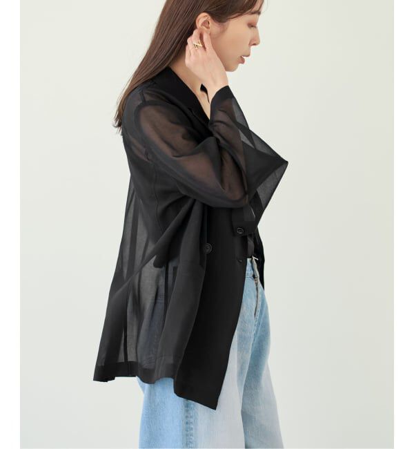 NOBLE「《追加予約・新色》スリットスリーブシアージャケット」|テーラードジャケット|