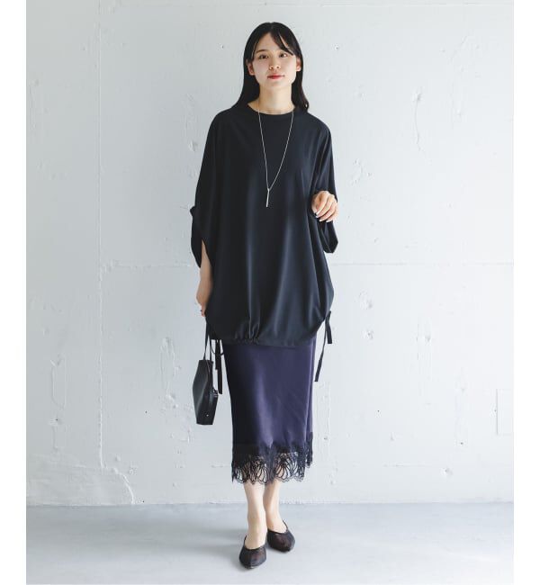 NOBLE「《予約》バイカラーレーススカート」|スカート|