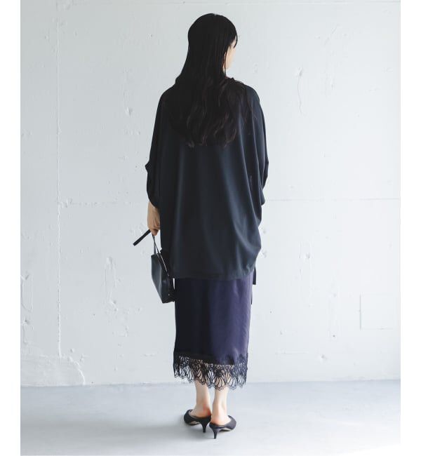 NOBLE「《予約》バイカラーレーススカート」|スカート|