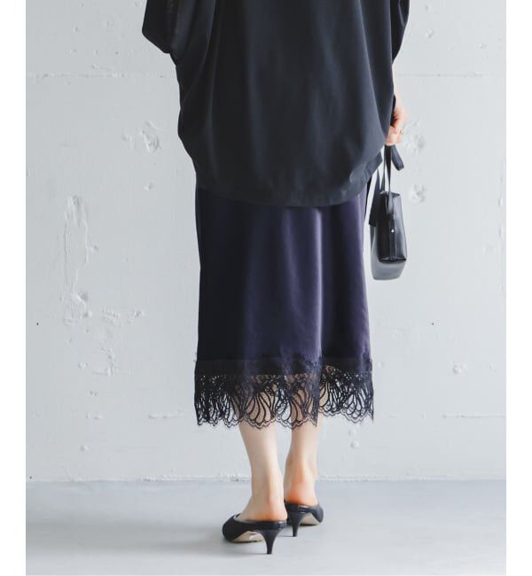 NOBLE「《予約》バイカラーレーススカート」|スカート|