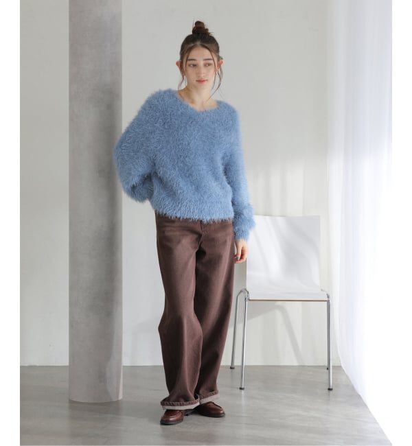  「【洗える】2WAYフェザーニット」|ニット・セーター|