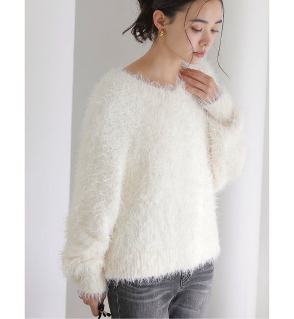  「【洗える】2WAYフェザーニット」|ニット・セーター|