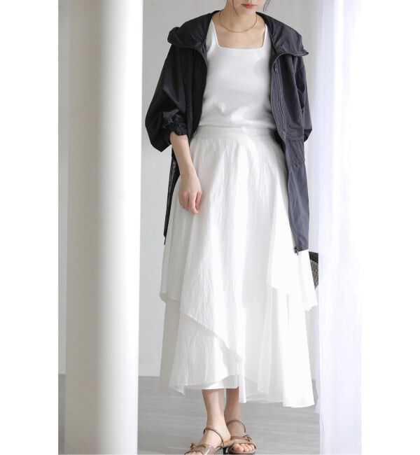  「《予約》【洗える】シアーランダムフレアスカート」|スカート|