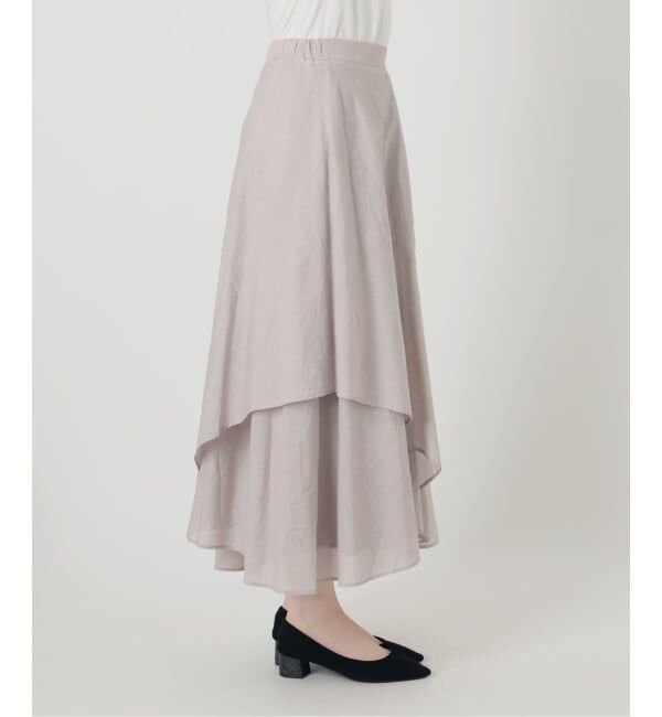  「《予約》【洗える】シアーランダムフレアスカート」|スカート|
