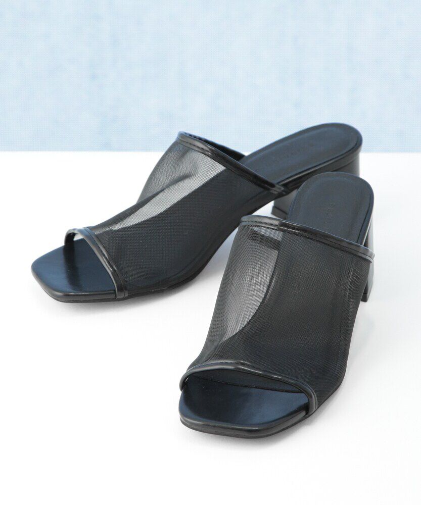 nano･universe「チャンキーヒールメッシュサンダル」|サンダル|