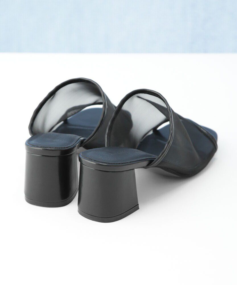 nano･universe「チャンキーヒールメッシュサンダル」|サンダル|