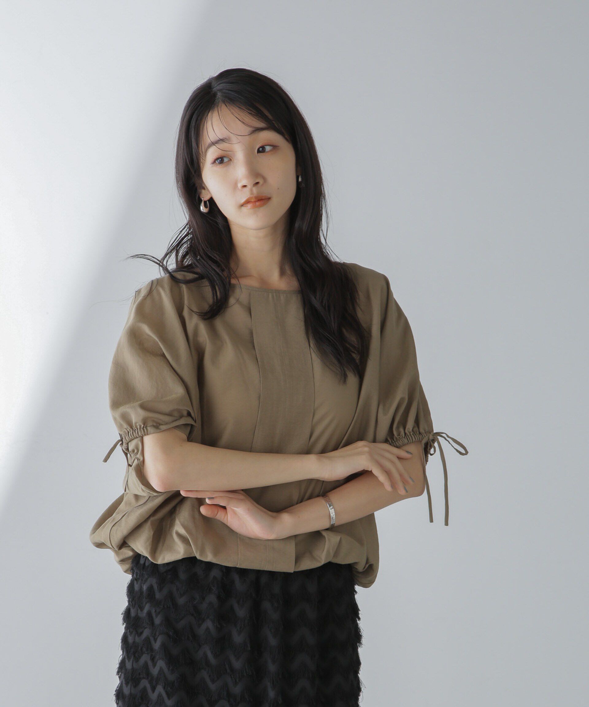 nano･universe「バルーンシルエットブラウス」|シャツ・ブラウス|モカ3