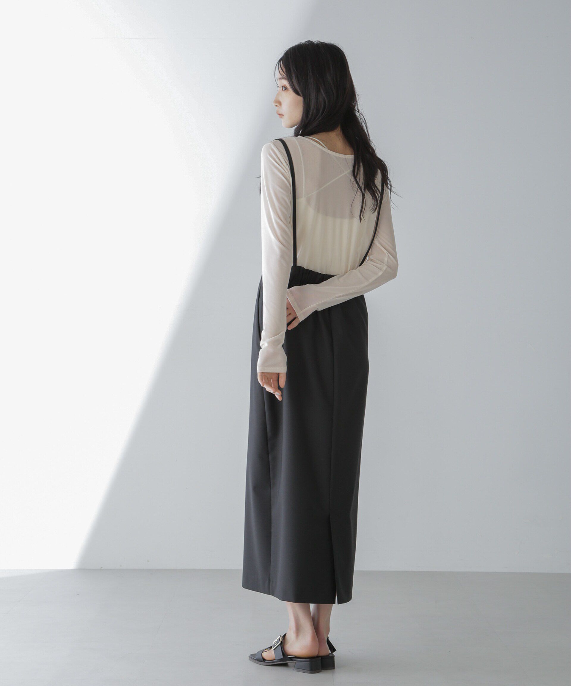 nano･universe「サスペンダースカート」|スカート|