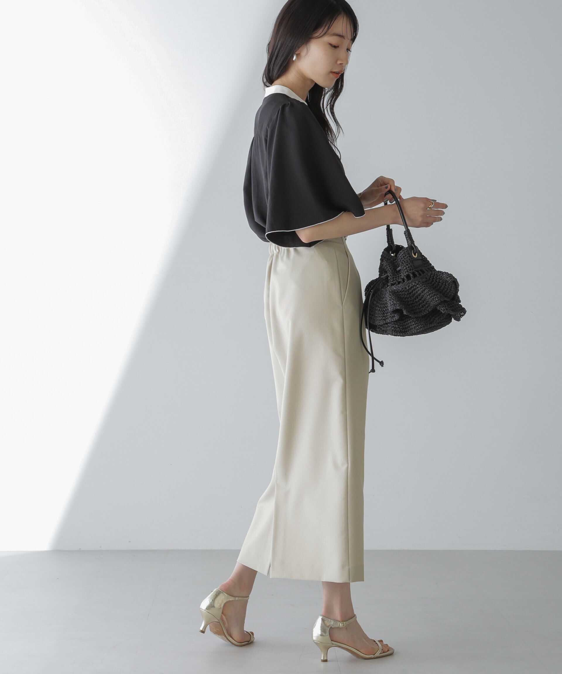 nano･universe「サスペンダースカート」|スカート|