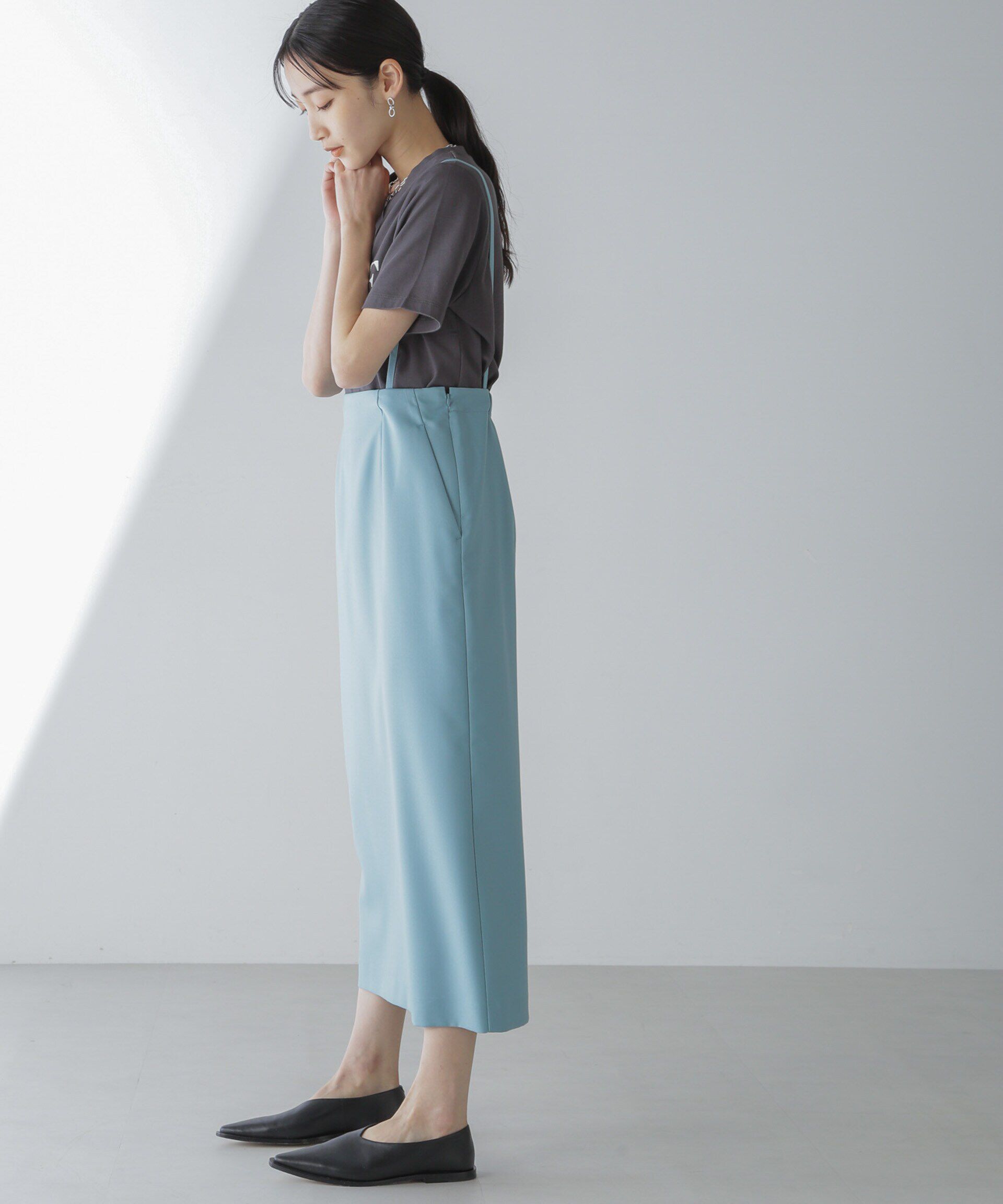 nano･universe「サスペンダースカート」|スカート|