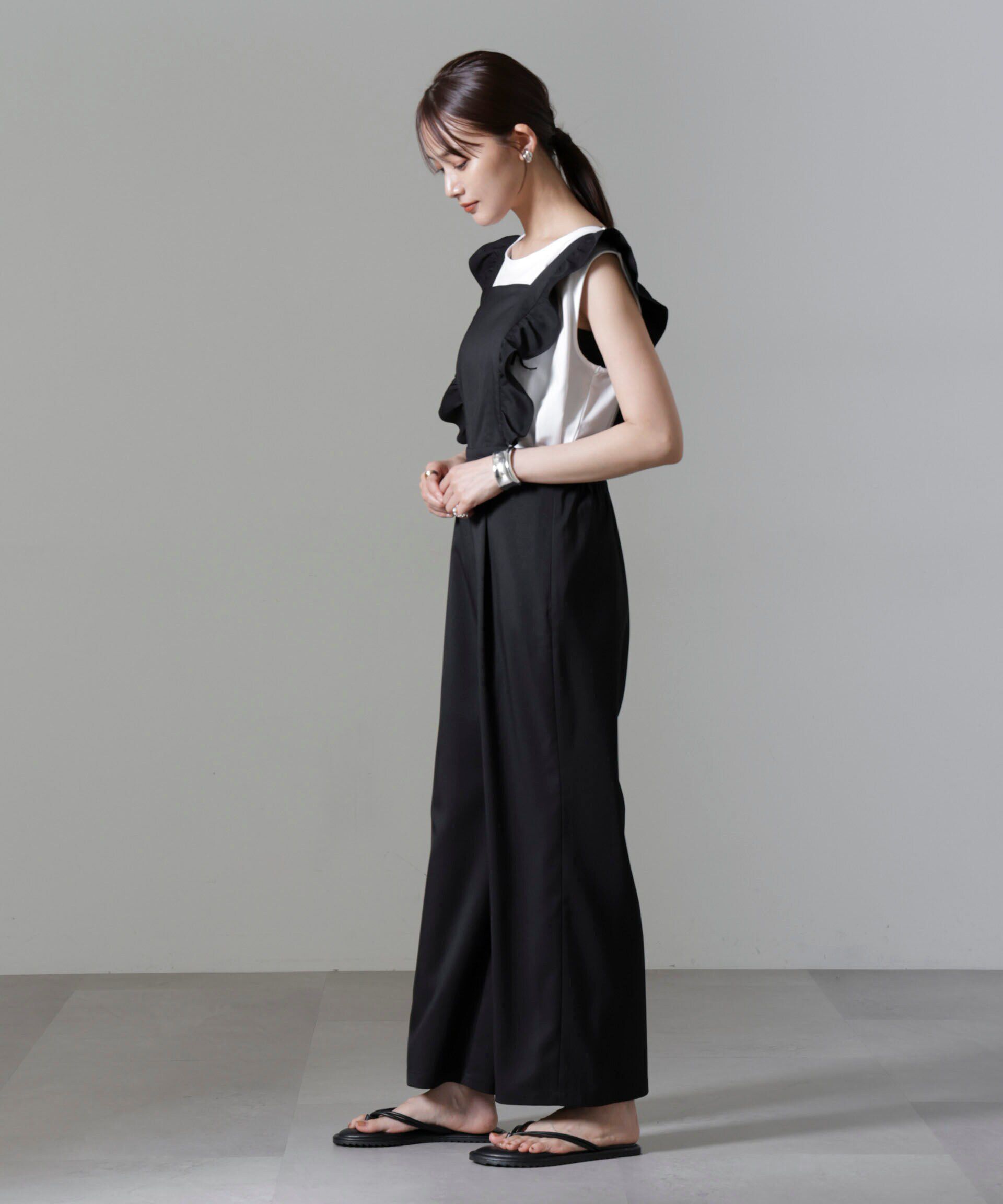 nano･universe「フリルスリーブオールインワン」|ワンピース|