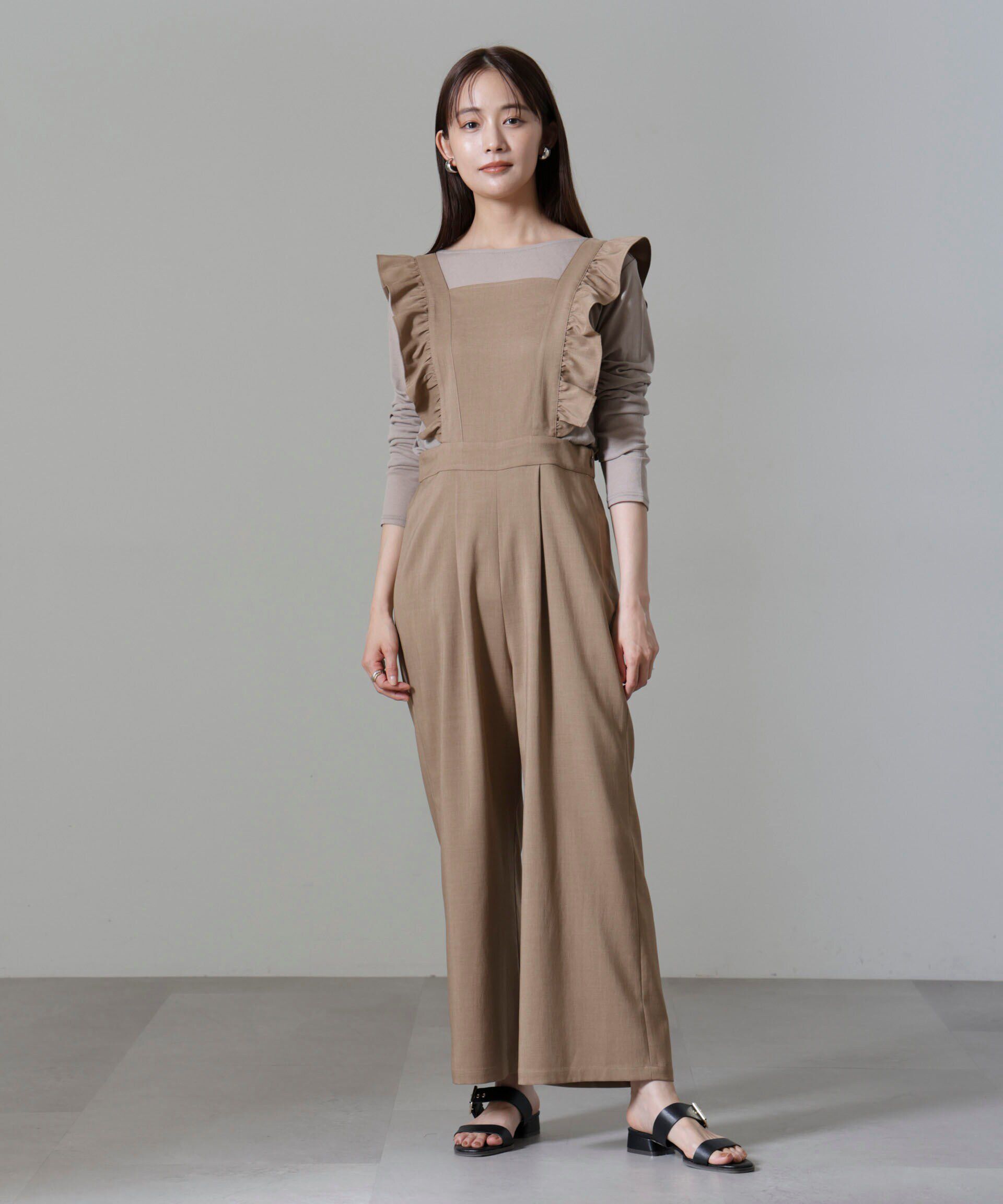 nano･universe「フリルスリーブオールインワン」|ワンピース|