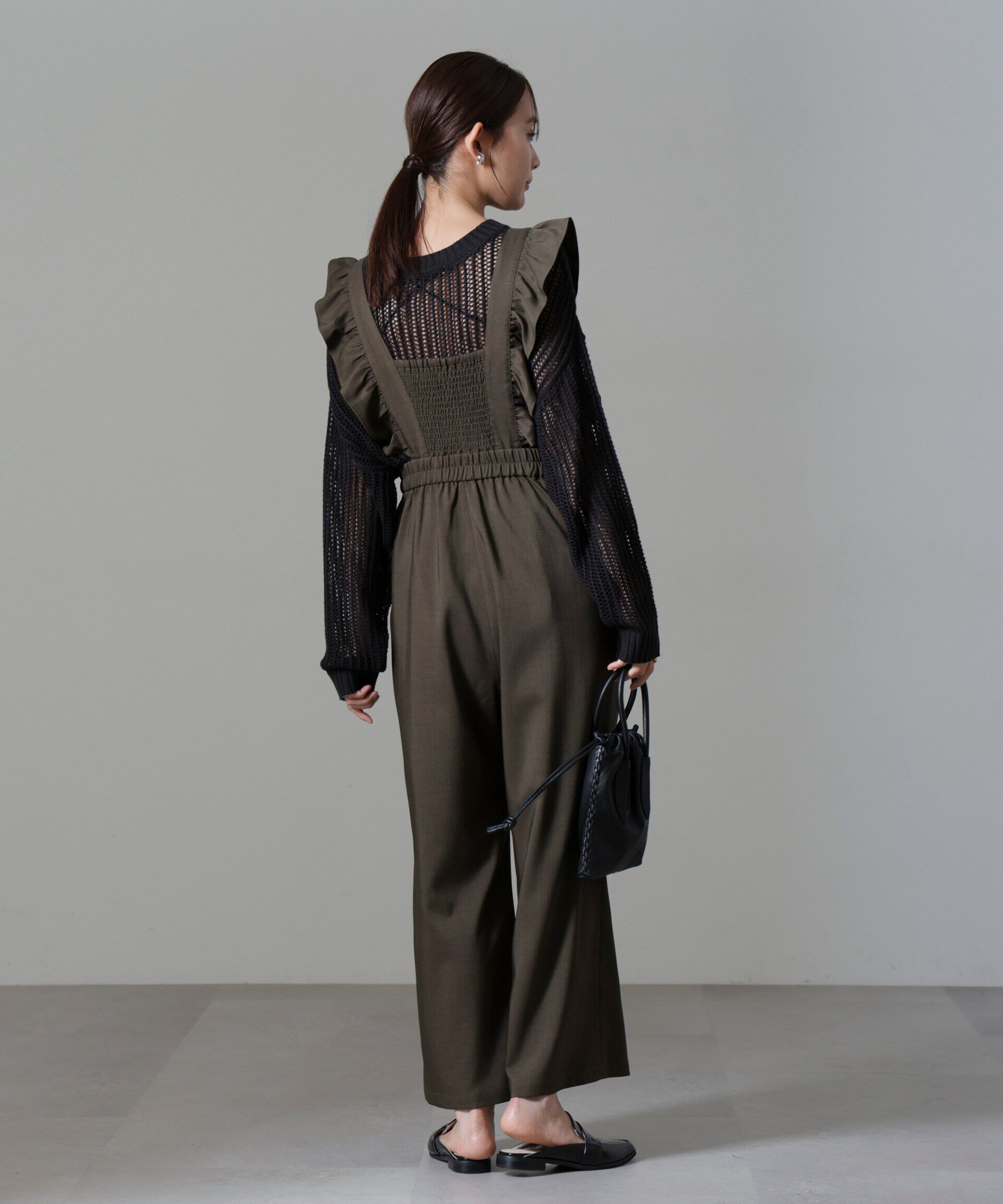 nano･universe「フリルスリーブオールインワン」|ワンピース|