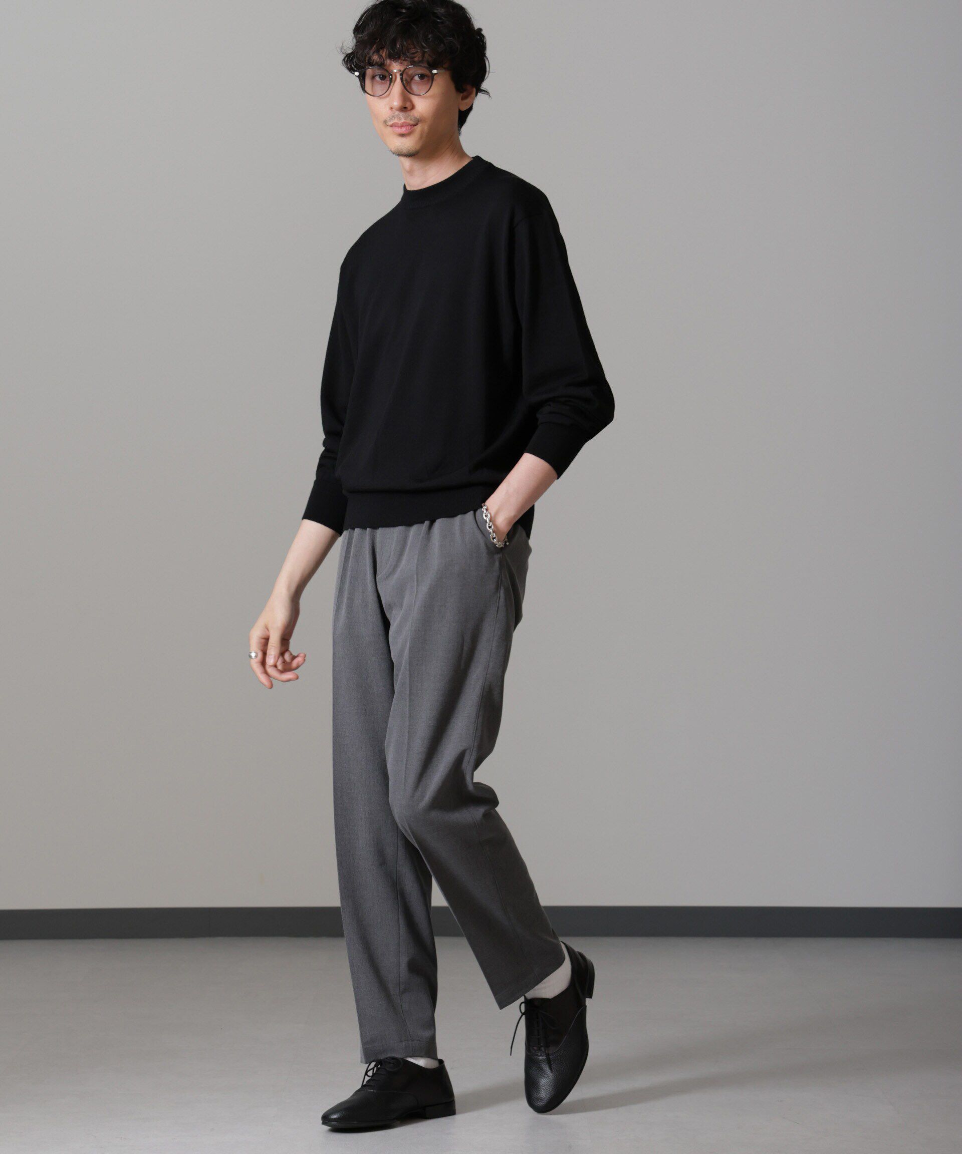 nano･universe「「毛玉レスニット」 ファインゲージクルーネック」|ニット・セーター|