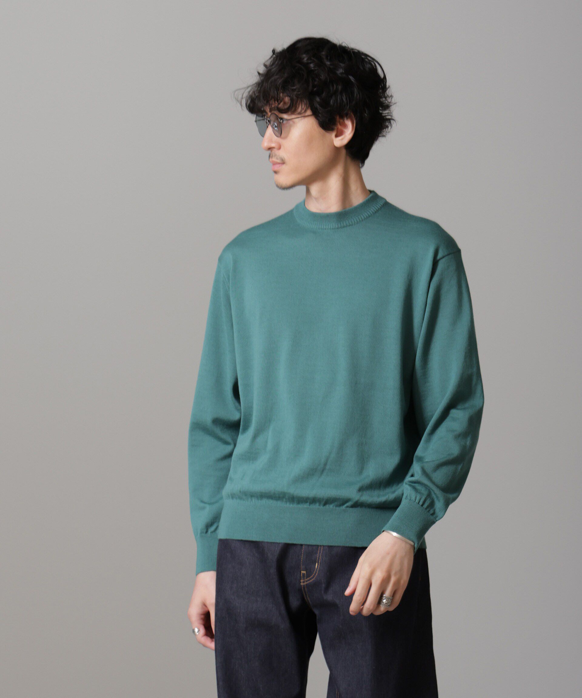 nano･universe「「毛玉レスニット」 ファインゲージクルーネック」|ニット・セーター|