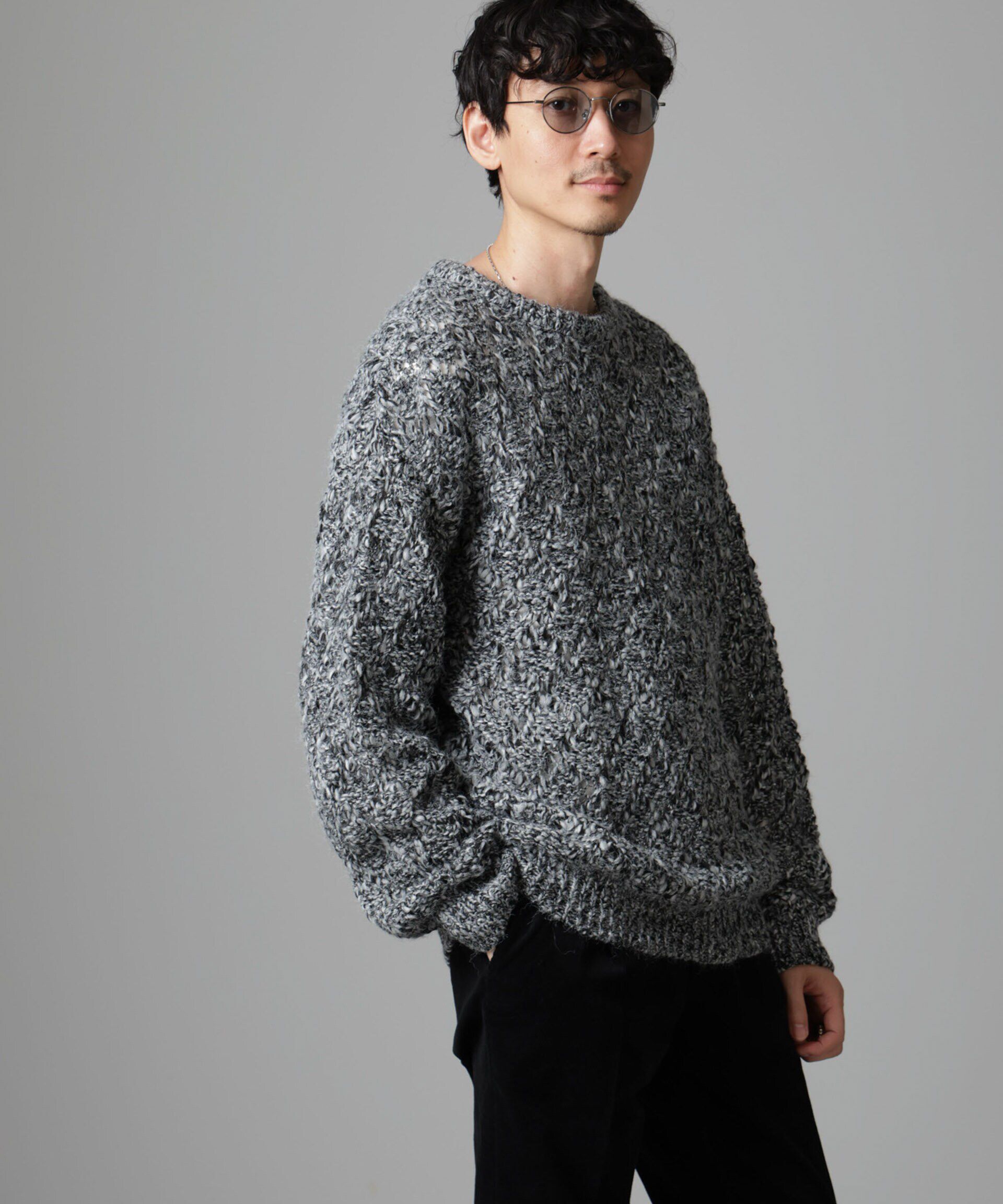 nano･universe「ハンドライクニット」|ニット・セーター|ブラック