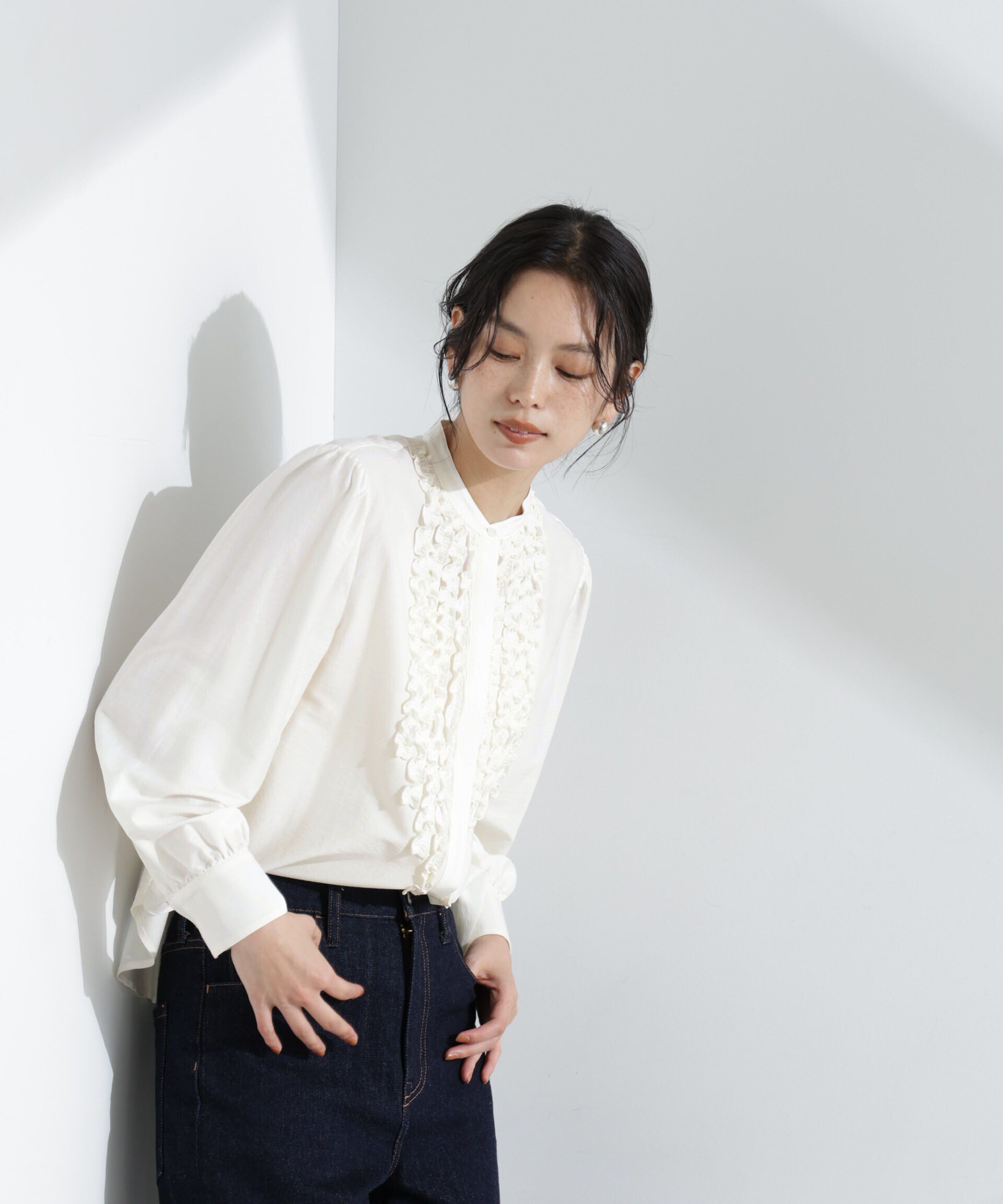 nano･universe「フリルブラウス」|シャツ・ブラウス|