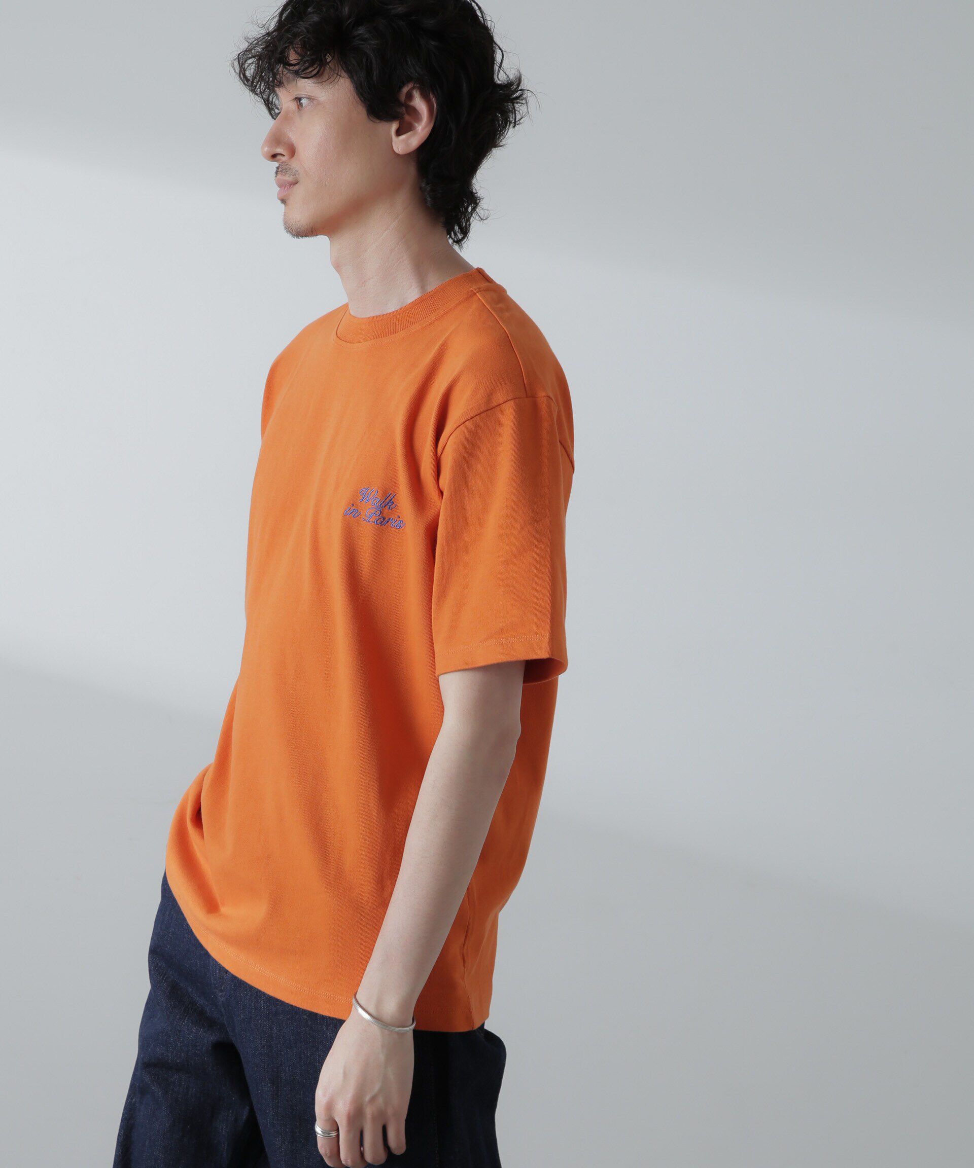 nano･universe「Walk in Paris/Le T-shirt mandarine brode」|Tシャツ・カットソー|オレンジ