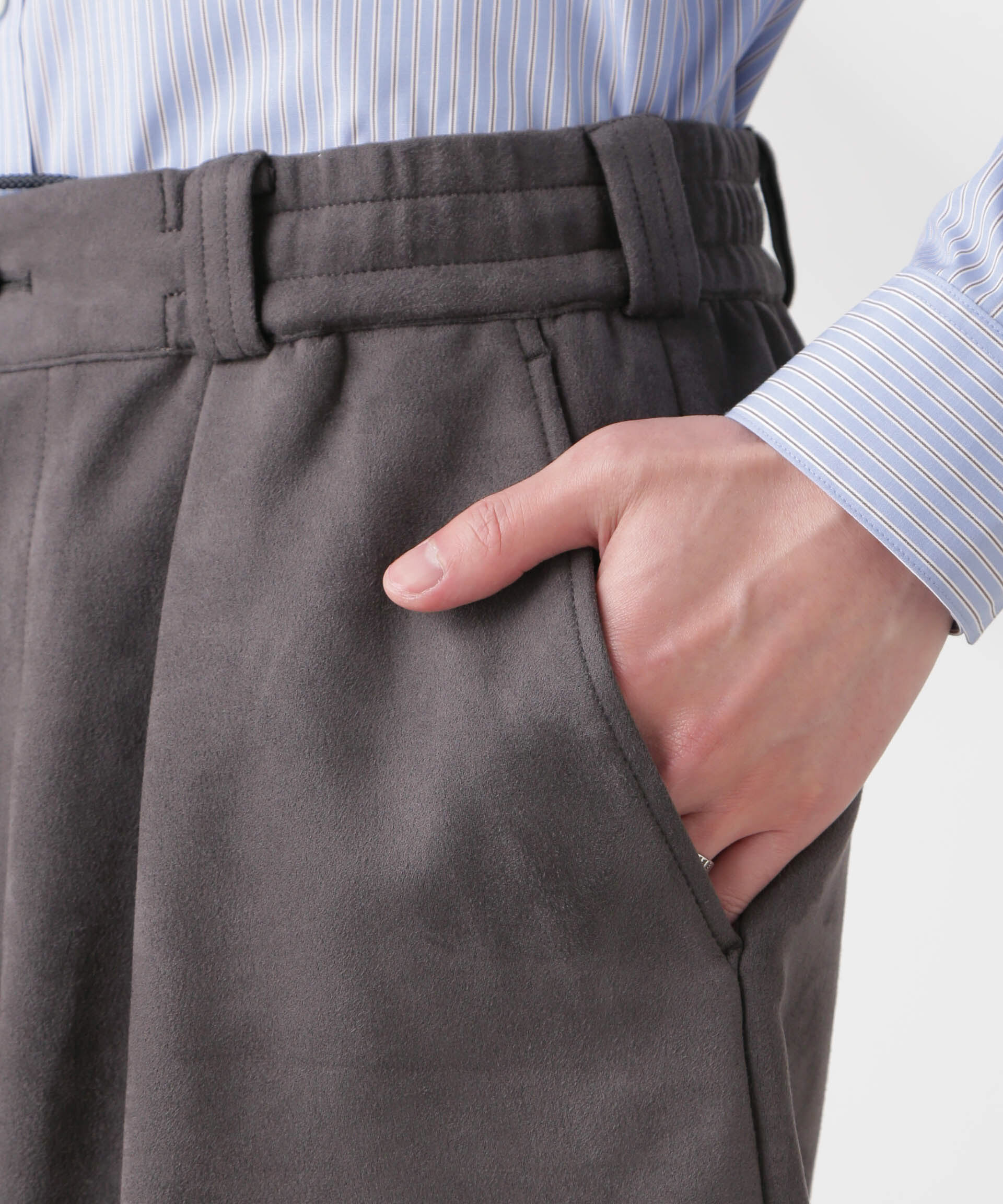 nano･universe「フェイクスエード イージーショートパンツ」|チノ|