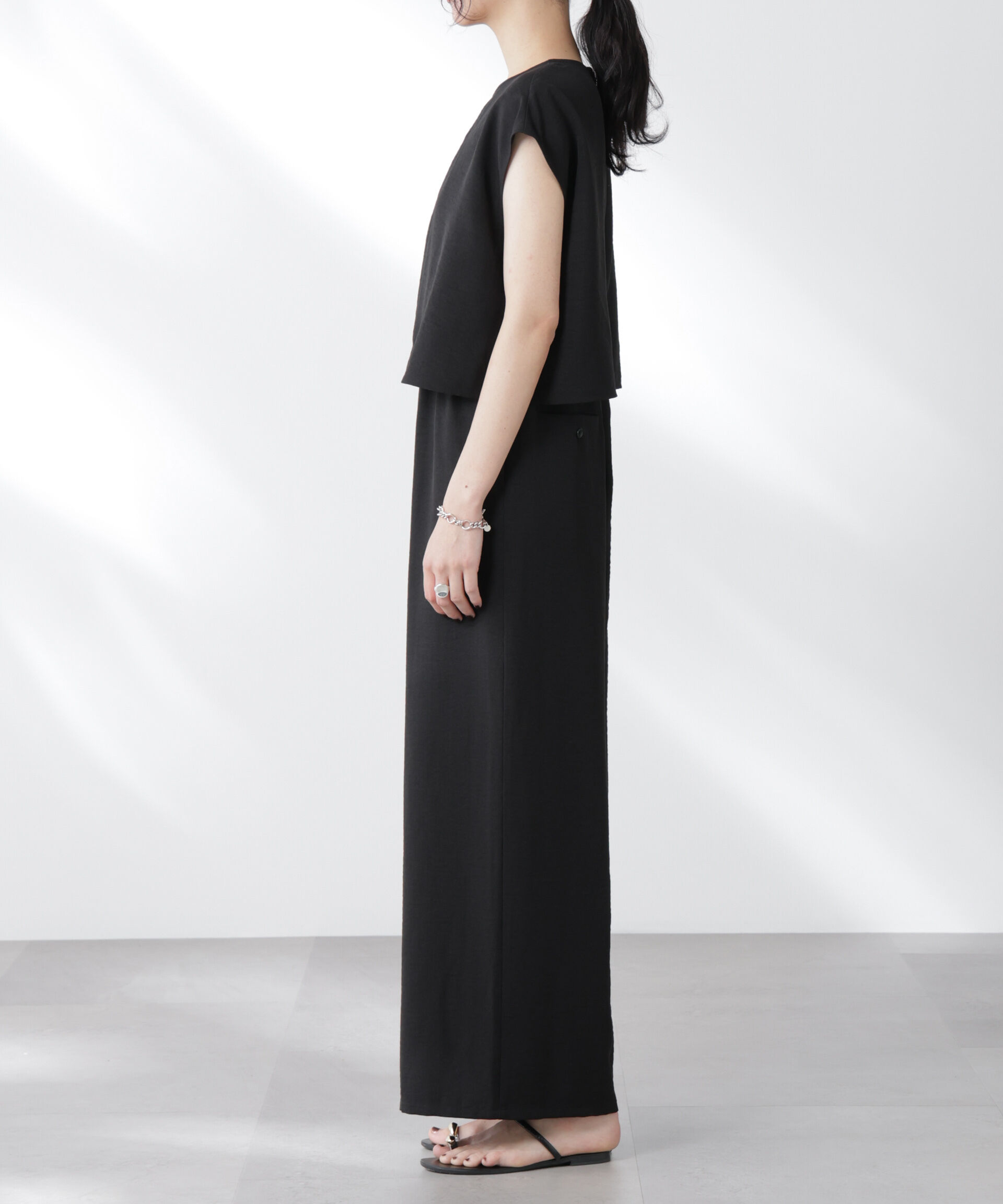 nano･universe「フレンチスリーブオールインワン」|ワンピース|