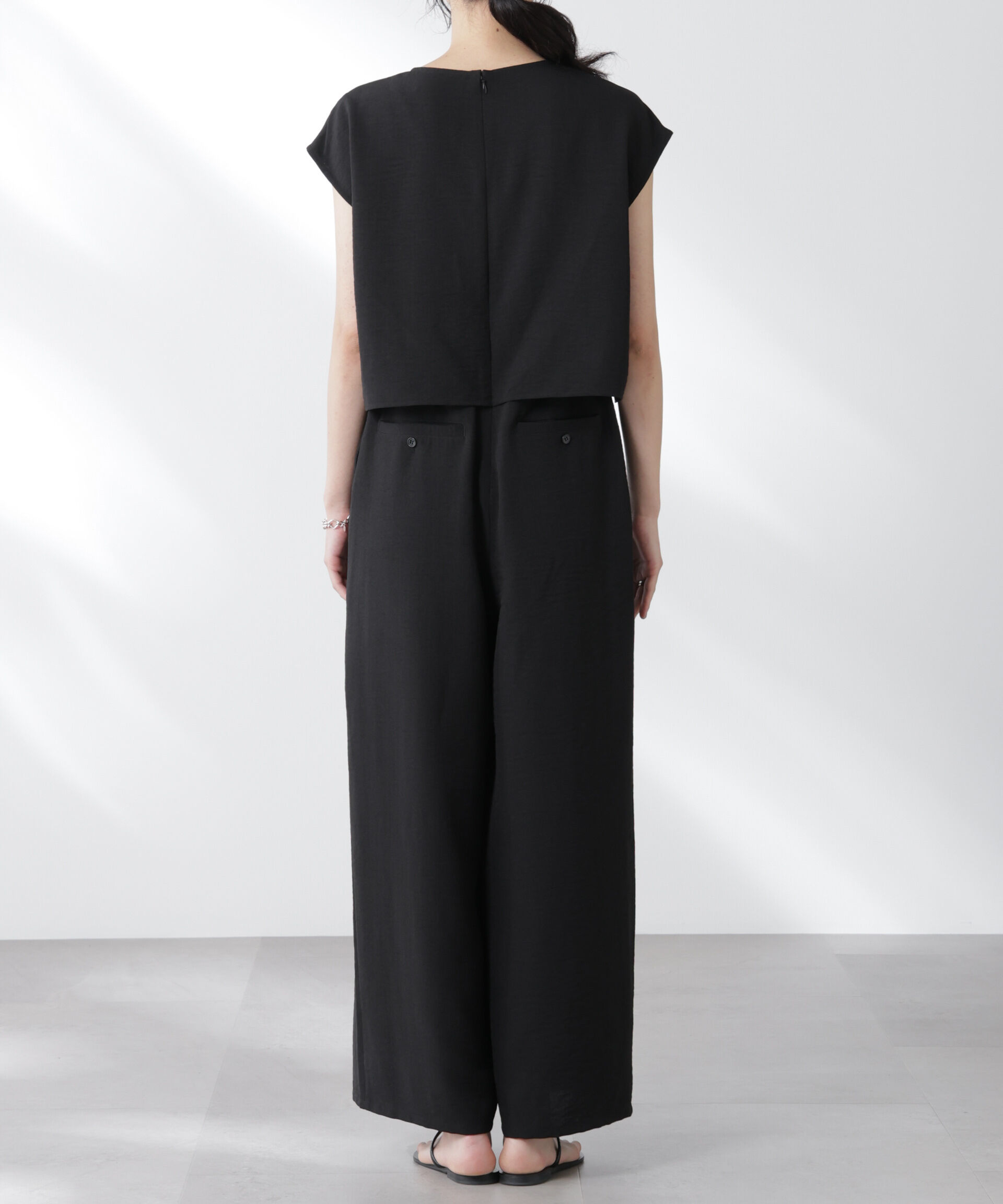 nano･universe「フレンチスリーブオールインワン」|ワンピース|