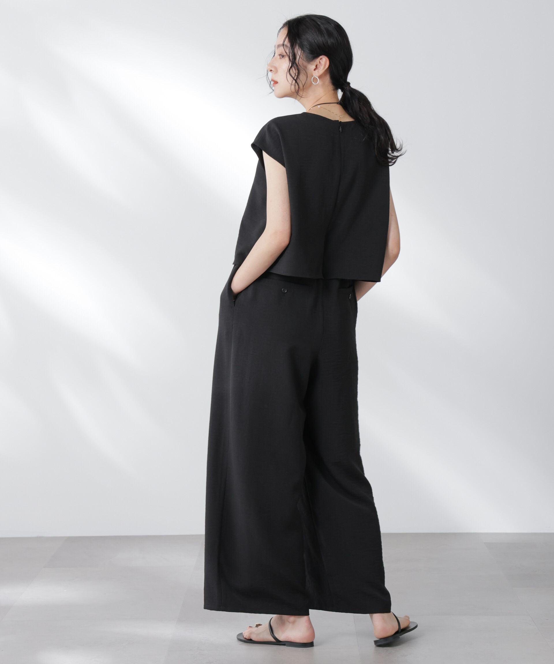 nano･universe「フレンチスリーブオールインワン」|ワンピース|