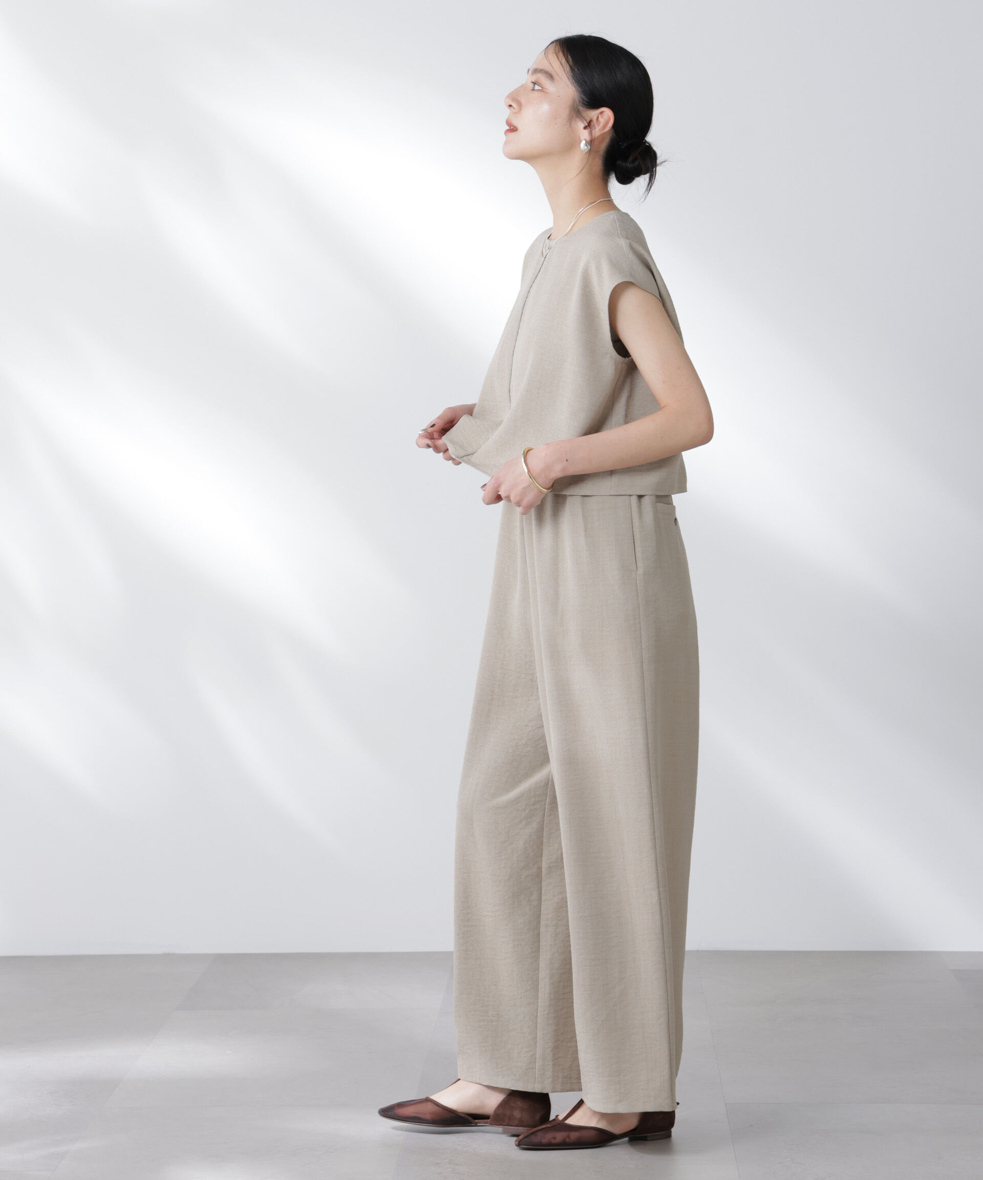 nano･universe「フレンチスリーブオールインワン」|ワンピース|